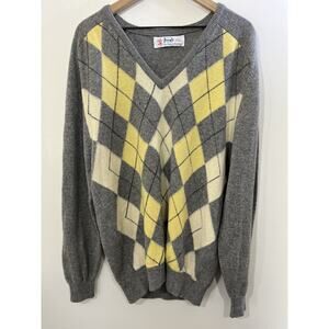 Vtg 90s The Scotch House Academia Preppy Grandpa Argyle Sweater XL Quiet Luxury